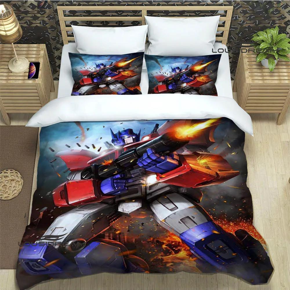 Bedding Set Luxury Birthday Gift T-Transformers Cartoon Bedding Sets Exquisite Bed Supplies Set Duvet Cover Bed Comforter Set