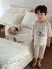 In Stock Hey Sweetheart Kids' Summer Tencel Pajama Set - Cool Short Sleeve Home Wear for Boys and Girls