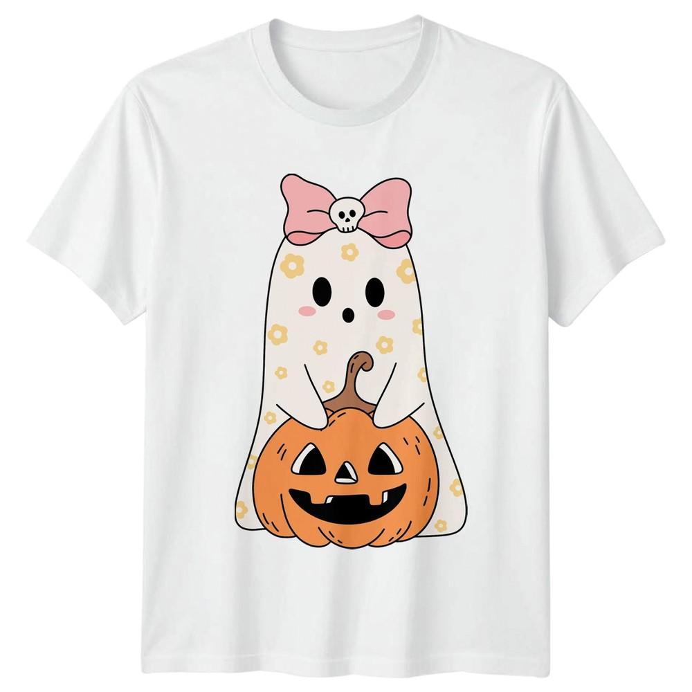 Unisexs TShirt Cute Halloween Ghost Pumpkin Halloween Gift For Her S