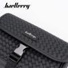 Baellerry Men's Crossbody Bag Business Weaving Pattern Large Capacity Shoulder Bags Waterproof Handbags for Men Man