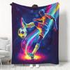 Fleece Blanket with a Soccer Theme, Soft Small Throw Blanket, Air Conditioning Blanket. Fleece Blanket for Dorms And Offices, Perfect for Napping. Pri