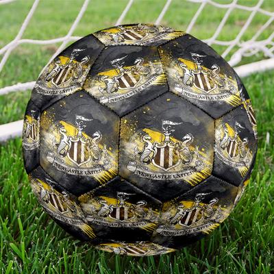 Newcastle United Indoor Soccer Ball Size 5 Colorful All Ages Machine Stitched PVC Competition Ready Durable High-Bounce