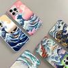 Kanagawa Great Wave Anime Phone Case Color Silver Shell For IPhone 17 16 15 14 13 12 11 Pro Max Plus