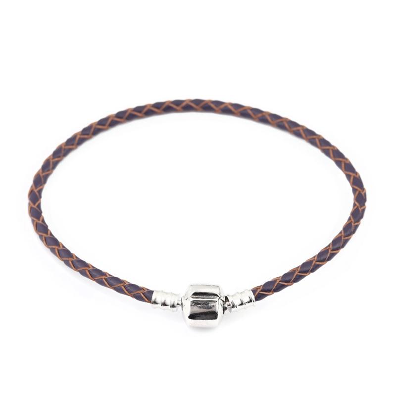 1pc/lot 12 Colors Leather Chain Charm Bracelets Double layer Braided Leathe Bracelet for Handmade DIY Women Girls Jewelry Gift