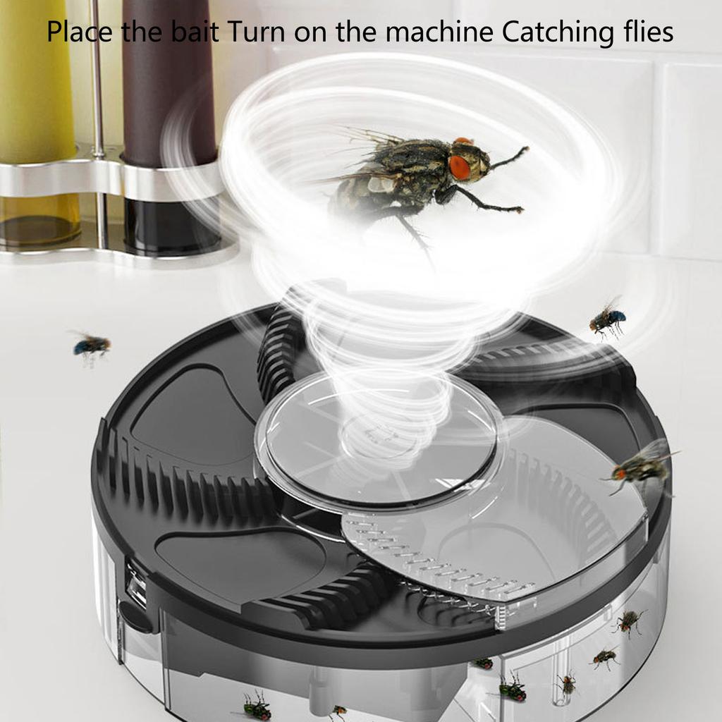 Electric Fly Trap Automatic USB Charging Quiet Detachable Washable Electric Flytrap Flycatcher for Restaurant Kitchen