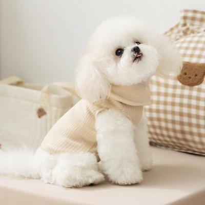 Pet Dog Two-legged Sleeveless Fleece Lapel Sweater Small Dog Clothes