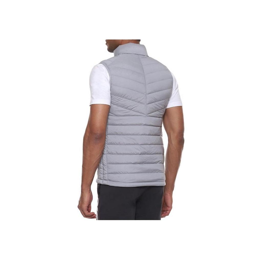 Asics Solid Color Outdoor Casual Sports Zip-Up Stand Collar Warm Down Vest Men Vests Gray 2031E441-020
