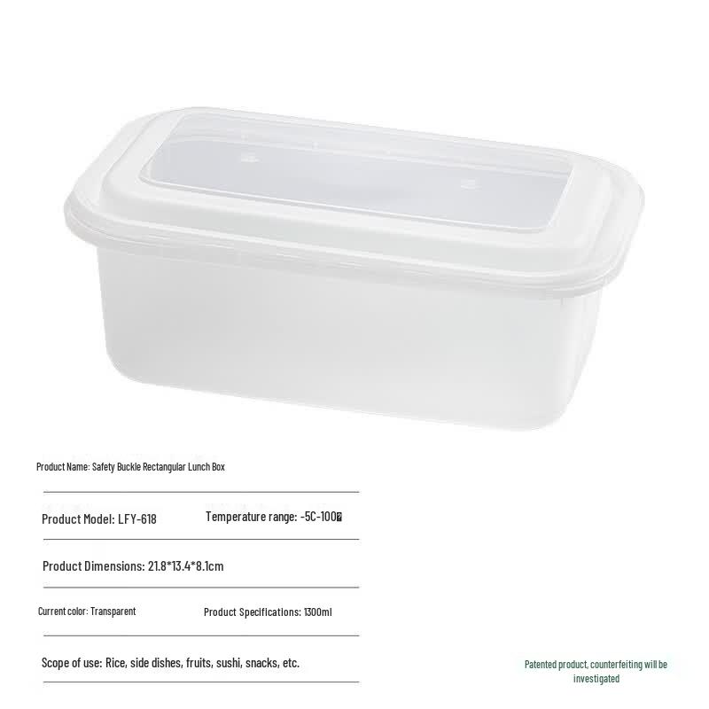 Disposable Takeaway Lunch Boxes with Anti-Theft Buckle