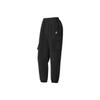 Li Ning Training Series Solid Color Butterfly Embroidery Cuffed Loose Sports Pants Women Pants Black AYKS952-1