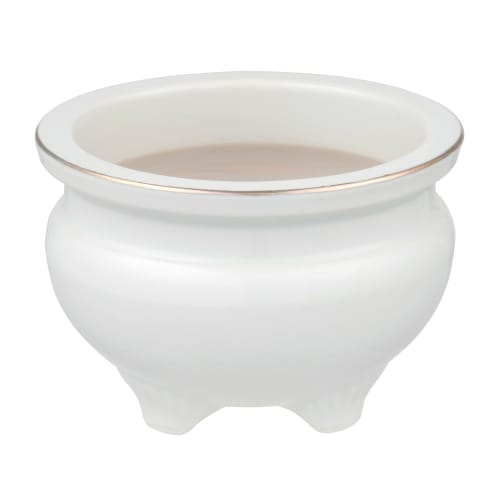 Tomatsu Shoten Buddhist Altar Accessories, Shinto Altar Accessories, White Gold Lotus 4.0 Incense Burner AM-TM589