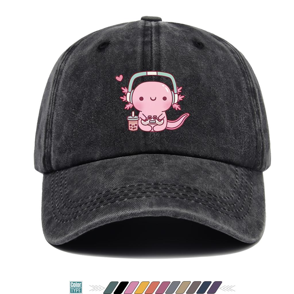 Cute Cartoon SalaUnisexder Print Baseball Cap Breathable And Adjustable Duck Tongue Hat Suitable for All Seasons MultiFunctiona