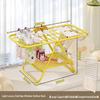 Foldable Balcony Clothes Drying Rack with Storage for Baby Clothes, Socks, and Underwear