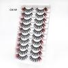 Manufacturer Wholesale 10 Pairs of Colored 3D False Eyelashes, European and American Multi-level Messy and Dense 3D Eyelashes, Cross-border Supply