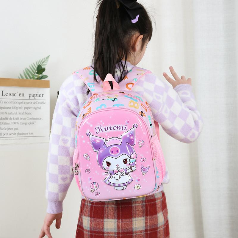 Adorable Cartoon Hard Shell Backpack For Kids Oxford Fabric Lightweight School Bag