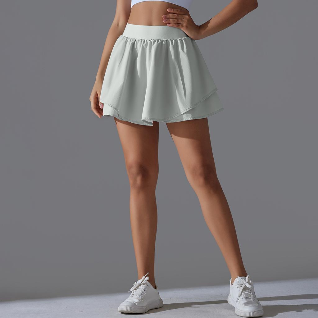 Cool Feeling, Sun Protection, Casual Tennis Skirt, Slimming, Sports Training, Inner Pocket, Anti Glare, Yoga And Fitness Skirt