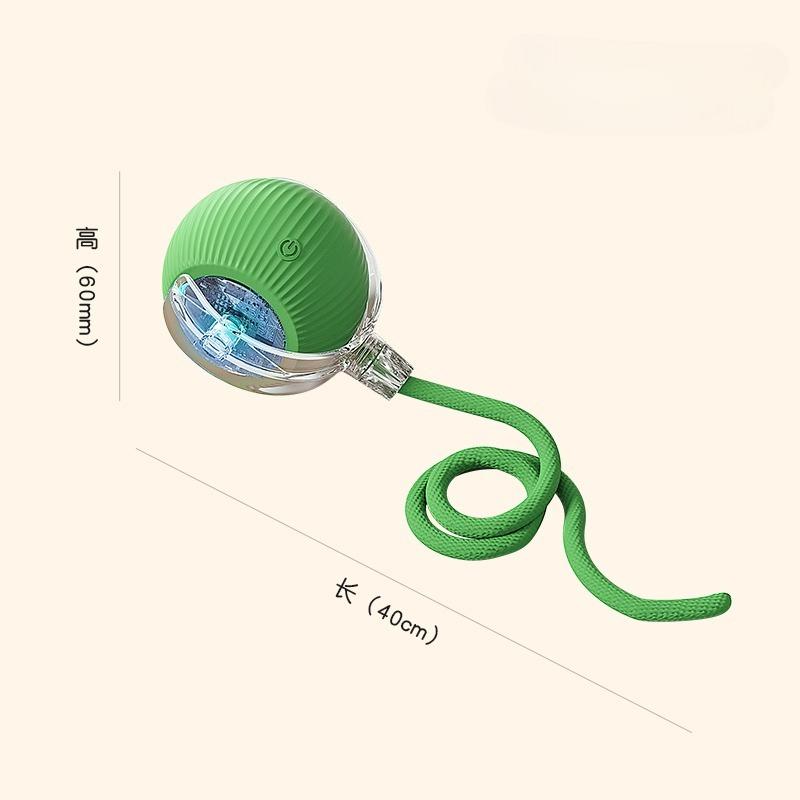 New Cat Interactive Ball Toys Silicone Automatic Rolling Ball With Long Tail Teaser Smart Pet Electric Toy Kitten Cat Toy