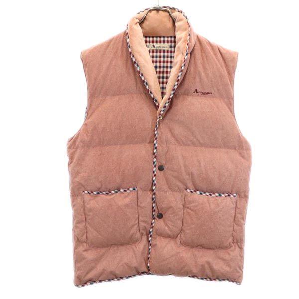 Aquascutum Down Vest M~L Pink Room Wear Chanchanko Men's Used