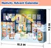 Nativity Scene Advent Calendar 24 Days New Year Countdown Calendar Gift Box Jesus Nativity Figurine Model Christmas Decorations