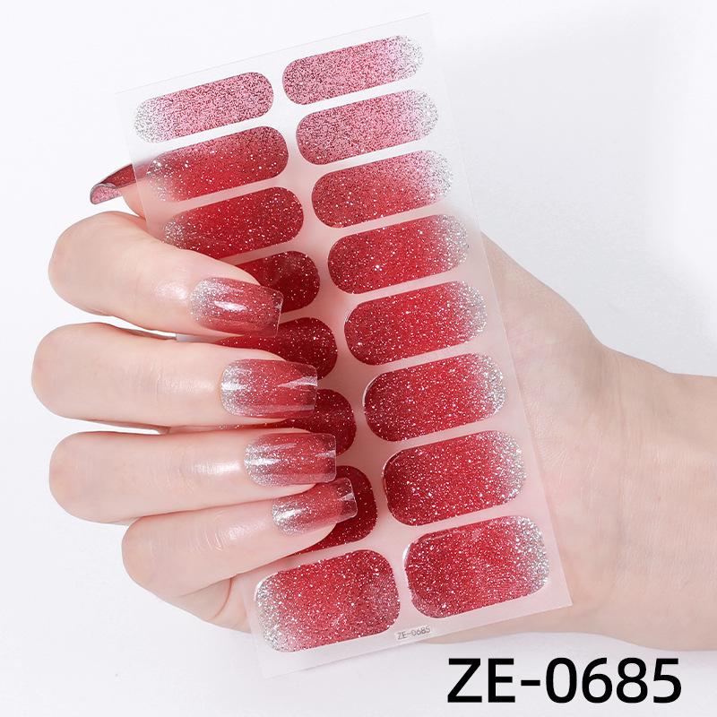 2025 Koreanische Farbverlauf Glitzer Katzenaugen Nagelkunst Aufkleber - Wasserdicht