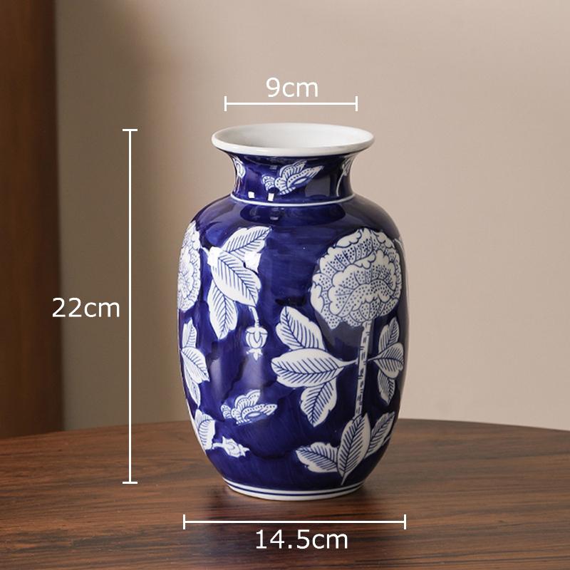 Blue and White Porcelain Vase Plant Pot Table Decoration Flowers Arrangement Multiple Styles Flower Vases Room Aesthetic Decor