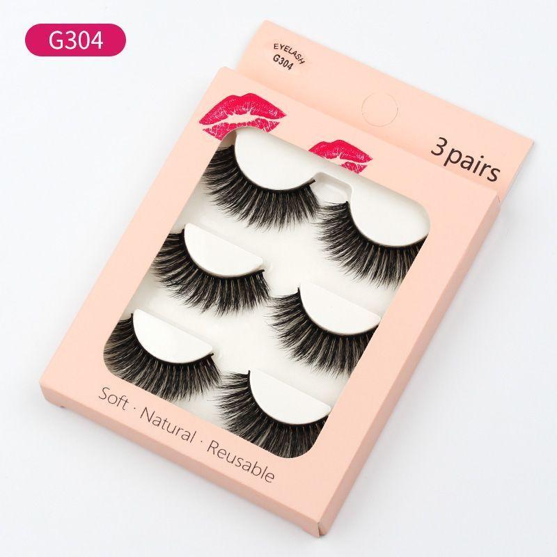 Lashie - Set of 3 Pairs: Volume Crisscross False Eyelashes