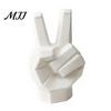 Creative Gifts for Friends 3D Printed Victory Gesture Hand Sculpture, Modern Resin Statue Home Office Desktop Ornament Desk Decor, Geometric