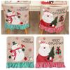 Cartoon Christmas Chair Cover Santa Claus Wear for Chairs Creative Dinner Chair Seat Cover  Home