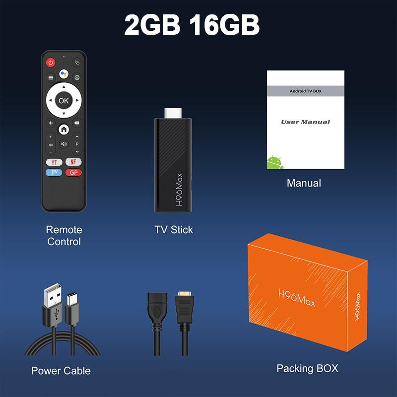 H96 MAX H313 TV Stick Allwinner H313 Quad Core Mini Smart TV BOX 4K Wifi6 BT5.0 Google Voice Assistant Smart Set Top Box