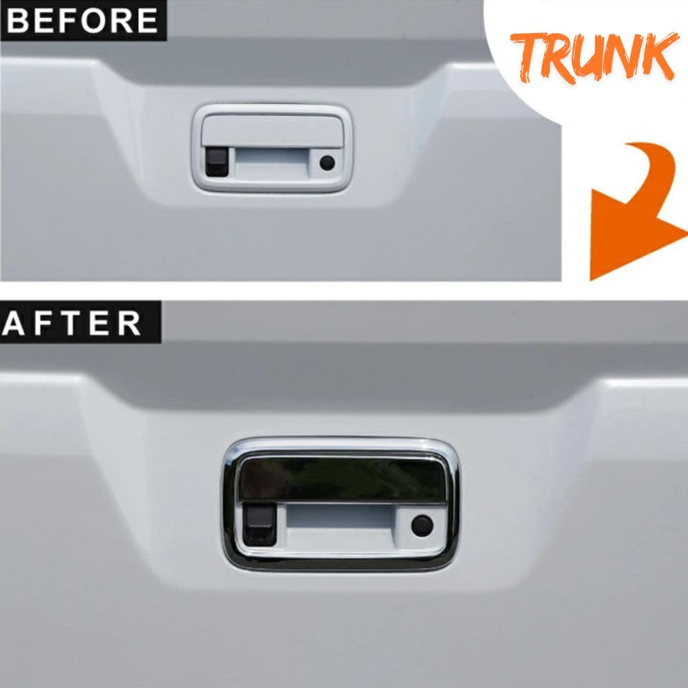 Hijet Cargo S700V S710V Chrome Door Handle Covers with Full Set of 8 one+lifestyle Frame,