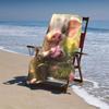 Toalla de Playa Cerdo Lindo y Patrón de Flores Protección Solar A prueba de Viento Adecuada para Piscina Camping Viaje Manta
