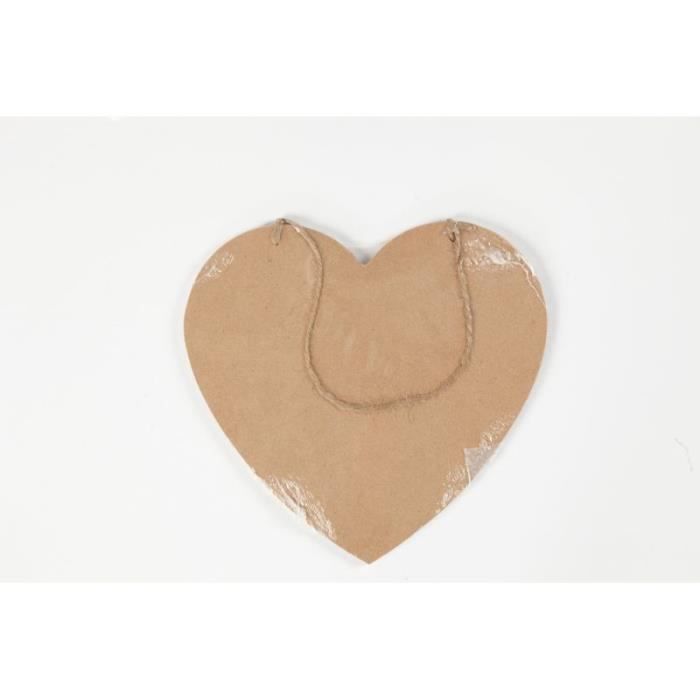 Door Sign - Creativ Company - Heart - 18.5 Cm X 19.5 Cm - Natural Wood - Customizable