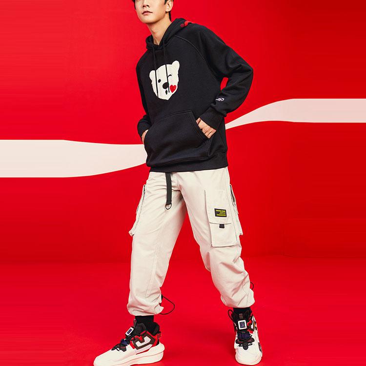 Anta Animal Print Hooded Sweatshirt Men Sweatshirts Black 152148703-2