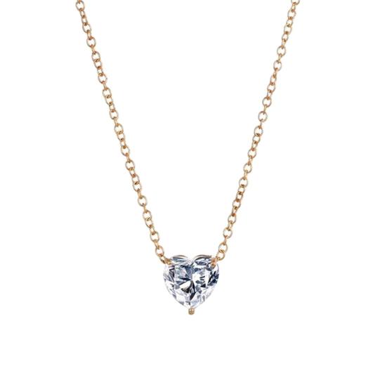 Elegant Women Heart Rhinestone Pendant Chain Necklace Clavicle Chocker Gift