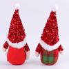 Christmas Sequins Pointed Hat Gnomes Decoration with Sand Filled Base Sparkling Sequins Hat Gnomes Tabletop Ornament