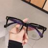 Oversized Transparent Glasses Frame Unisex Anti Blue Light Blocking Computer Glasses Black Clear Lenses Spectacles Women Men