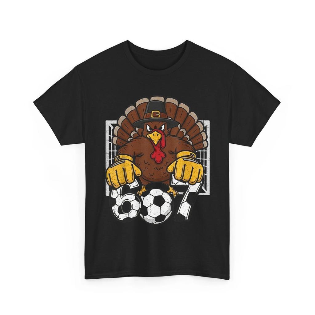T-shirt per ragazzo Giorno del Ringraziamento Calcio Turchia Portiere 67 Sei Sette