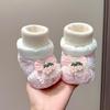 Soft Sole Velvet Baby Shoes for Girls, 6-12 Months, Warm and Non-Shedding