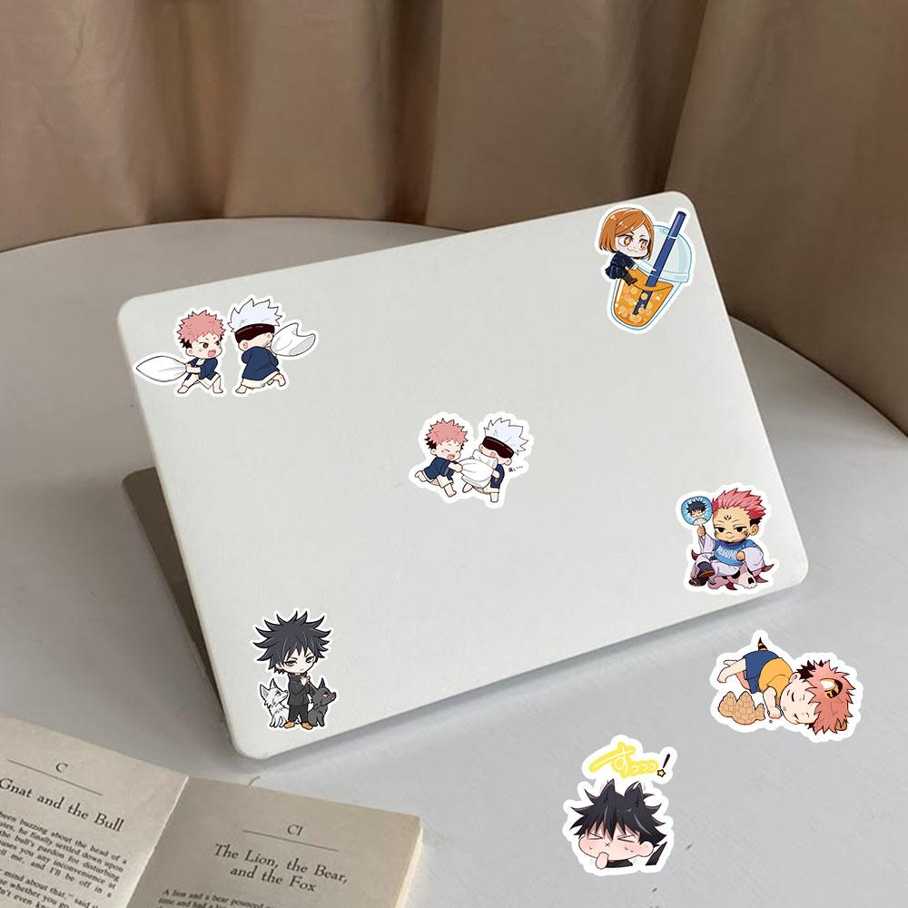 50Pcs Jujutsu Kaisen anime stickers based on the Japanese manga can be used to decorate computers or as gifts or holiday presents