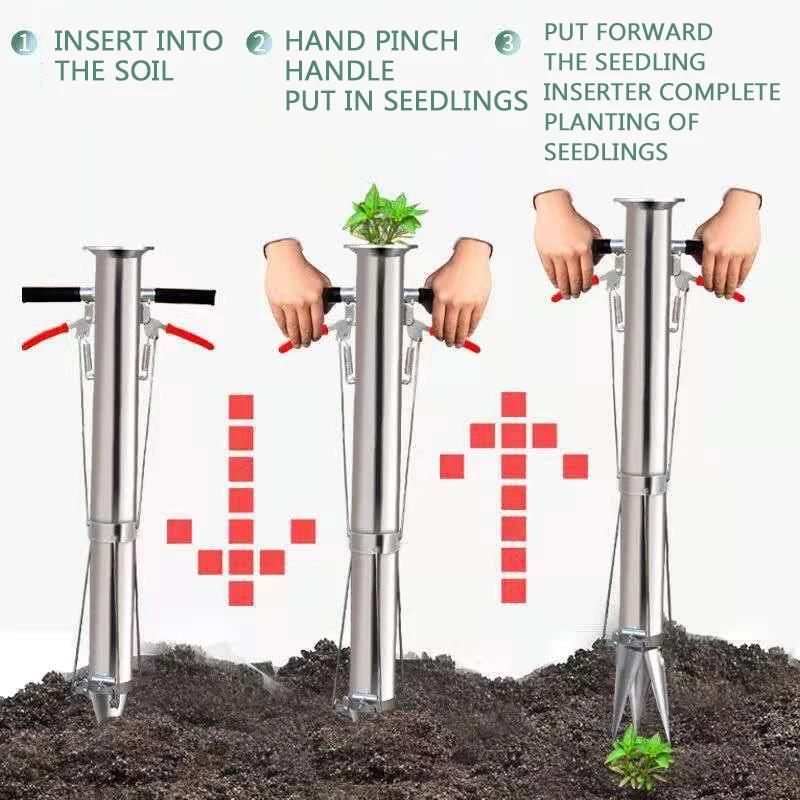 Maszyna do przesadzania sadzonek rolniczych ze stali nierdzewnej, siewnik warzyw, sadzenie papryki, szybkie narzędzia ogrodowe
