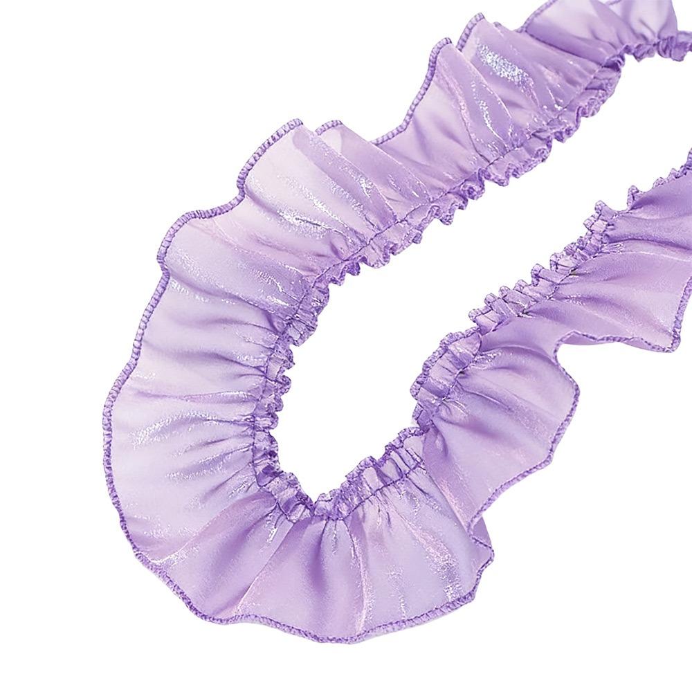 Nowa Satynowa Wstążka 5 cm Szerokości Wykończenie Plisowane Falbankowe Wykończenie Falbankowe DIY Satynowe Plisowane Wykończenie Koronkowe Dekoracja Sukienki