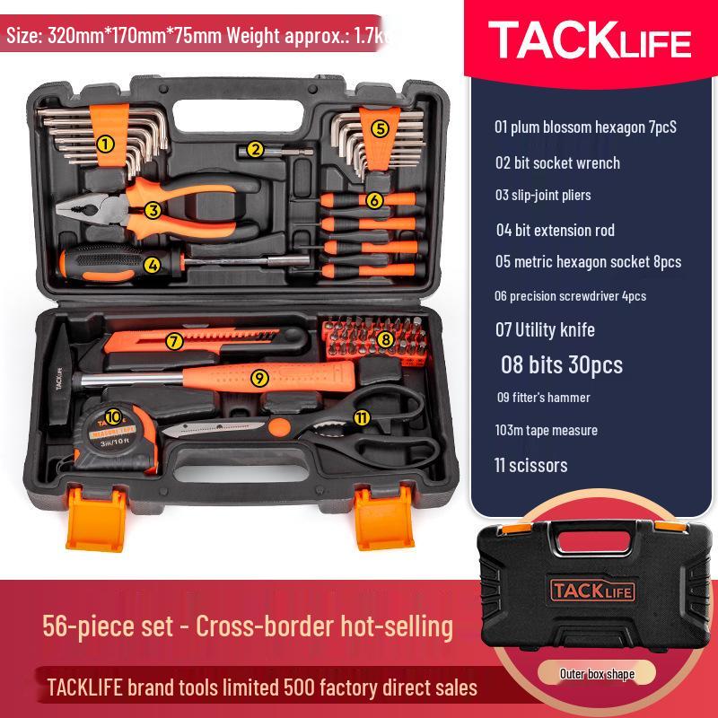 Deluxe Sada domácího nářadí: Elektrikářské a automobilové nezbytnosti