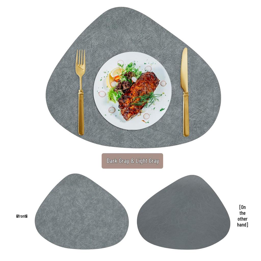 Water Drop Cowhide-Style Double-Sided Placemat: Anti-Scalding Heat Insulation Coaster, Ins Style.