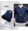Embroidered Pony Logo Men's Sweatshirt: Fleece-Lined Cotton Blend for 2025 Autumn/Winter Fashion