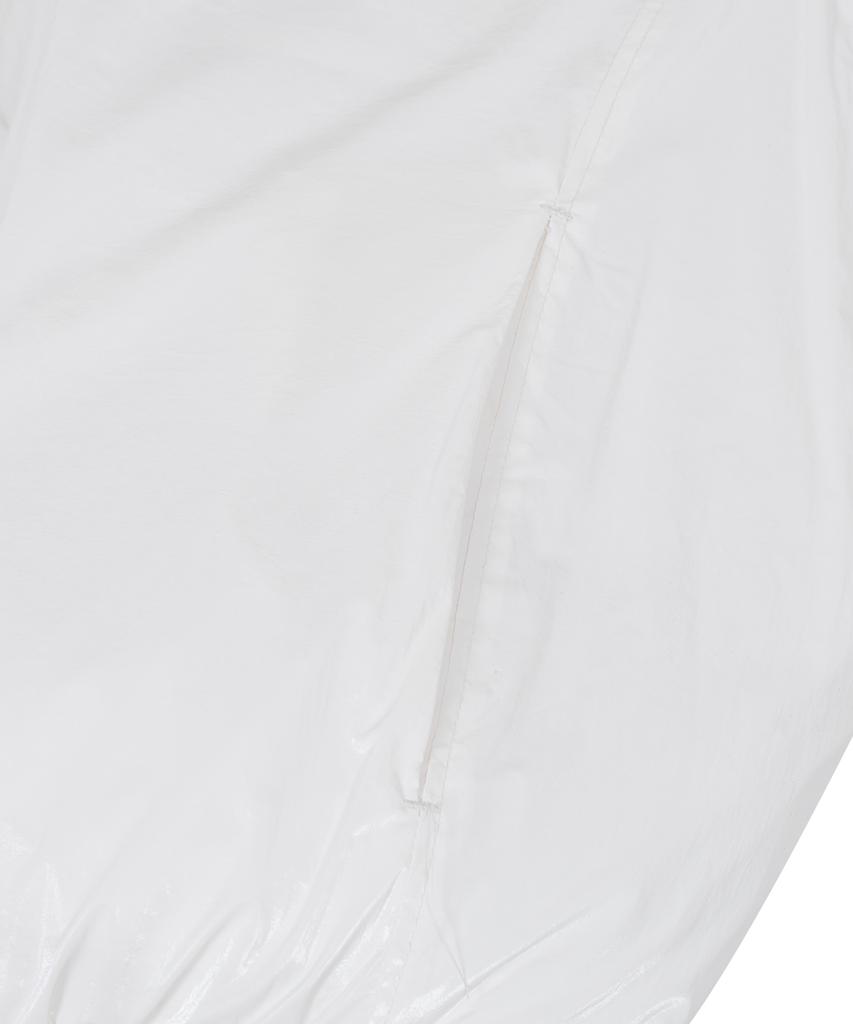 Ironyporno Whiteline 86-Iro340 Essential Balloon Glossy Collar Short Padded Jacket White