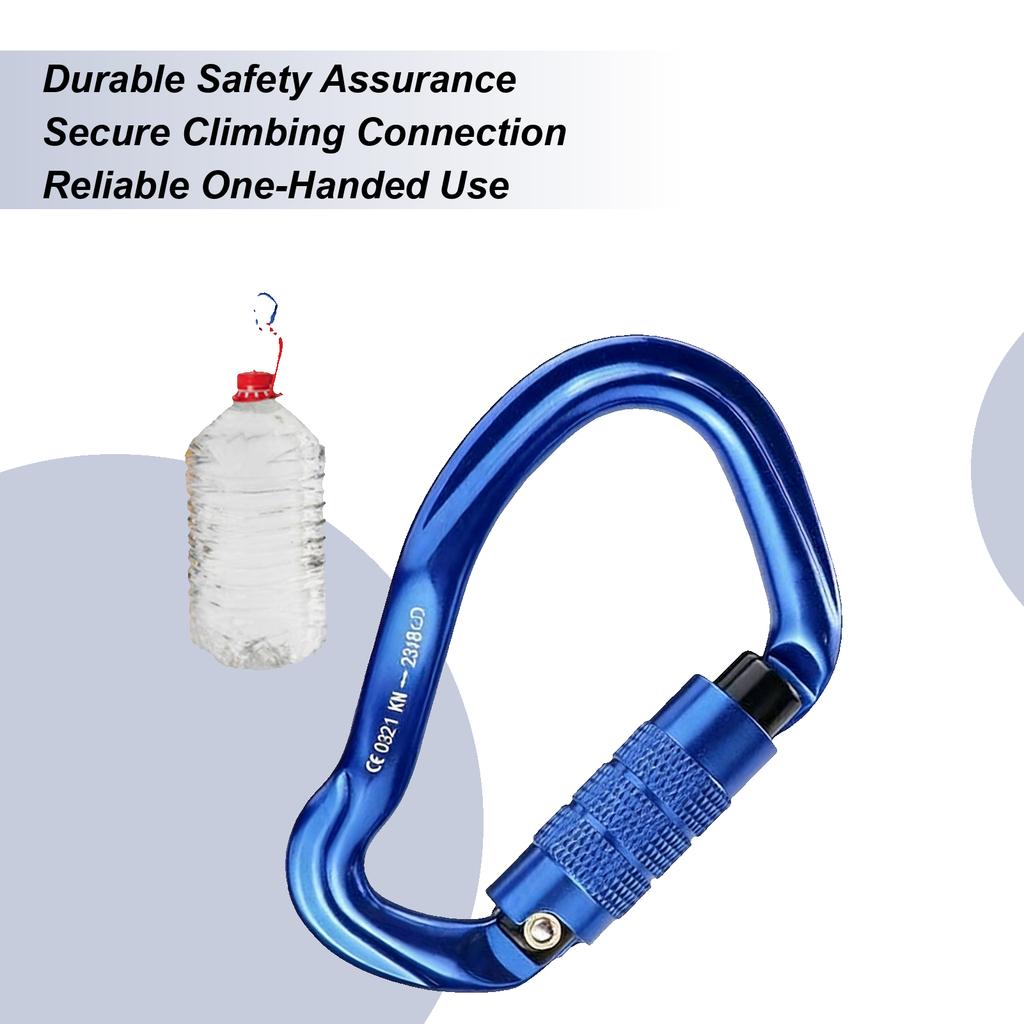 Heavy Duty Carabiner Heavy Duty Aluminum Hooks Metal Mountain Climbing Clips For Rigging Hammocks Pets Ropes Rappelling Training