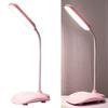 LED Desk Lamp Touch Control Three Level Color Temperature Stepless Dimming USB Charging Table Lamp Pink