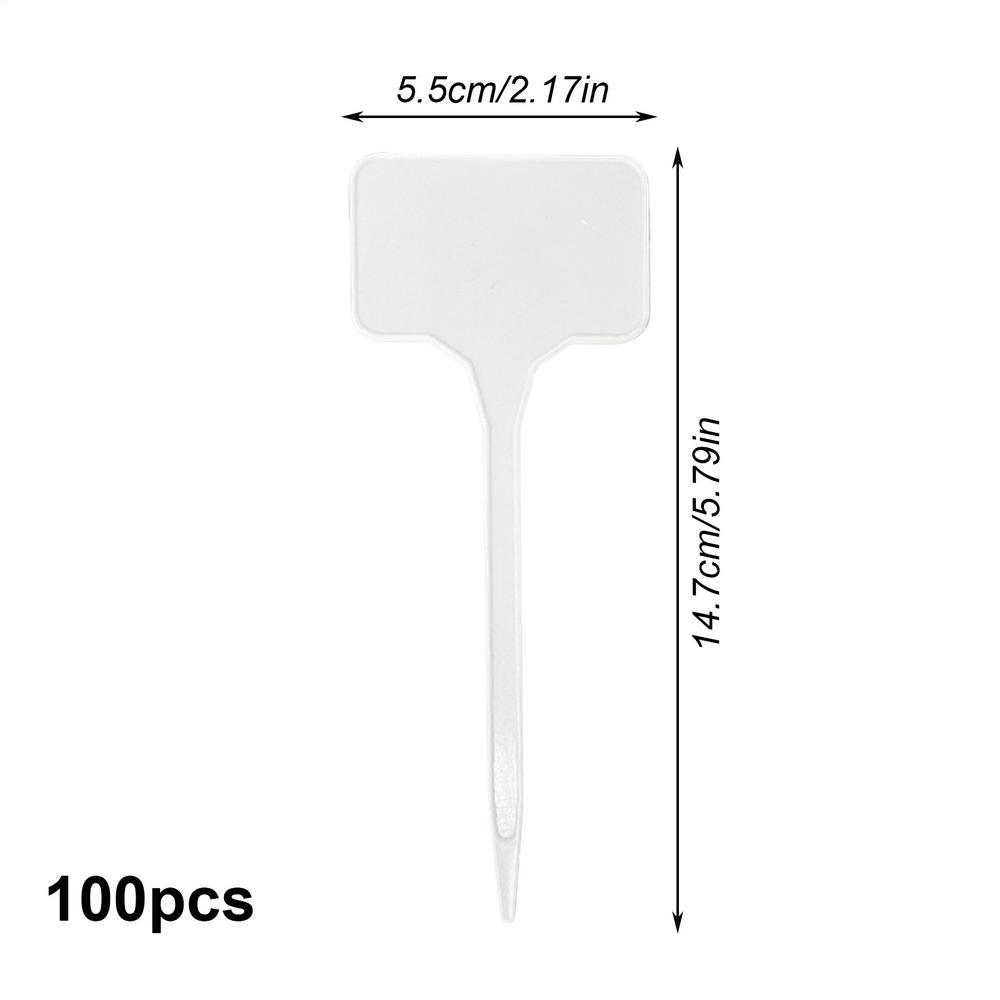 Садовые этикетки для растений 100 шт., Т-образные маркеры для суккулентов, Названия для рассады и питомника, Записываемые садовые бирки для