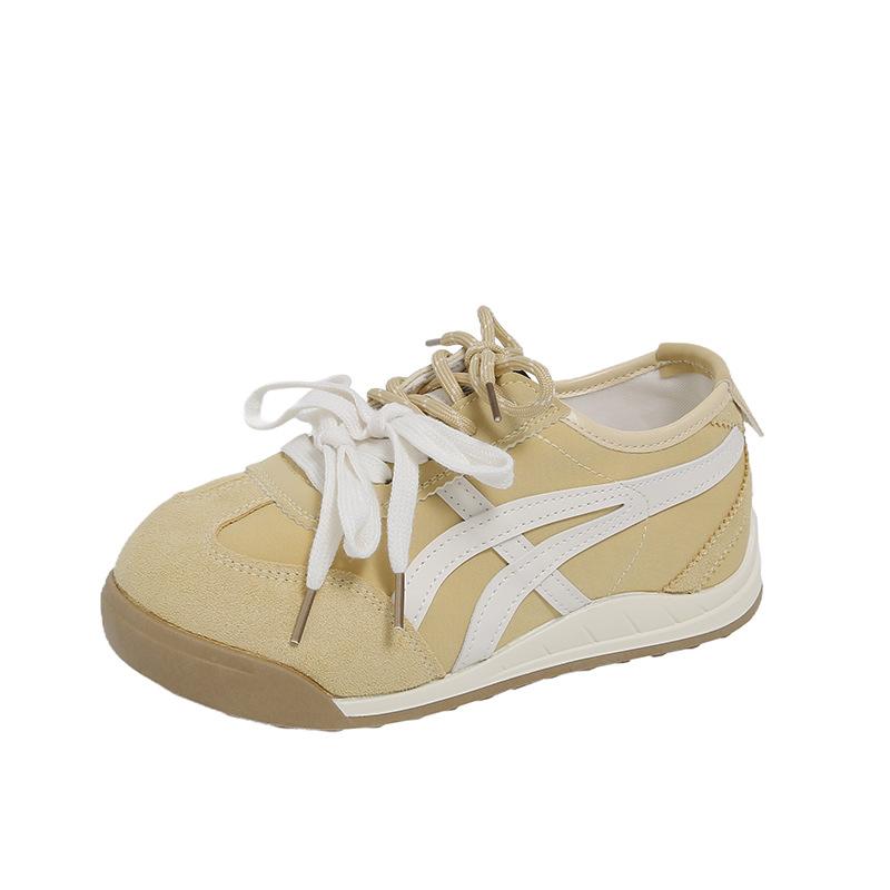 Pink heightened platform German training shoes women's 2025 new pair of shoelaces soft sole sports and leisure shoes fashion Forrest Gump shoes