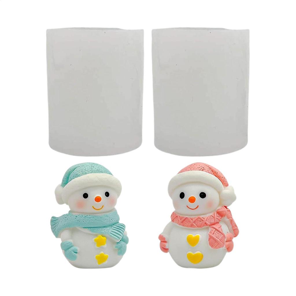 Weihnachtsmütze Schneemann Silikon Kerzenform für Handgemachte Aromatherapie Harz DIY Party Geschenk Kreativ Küche & Esstisch Zuhause