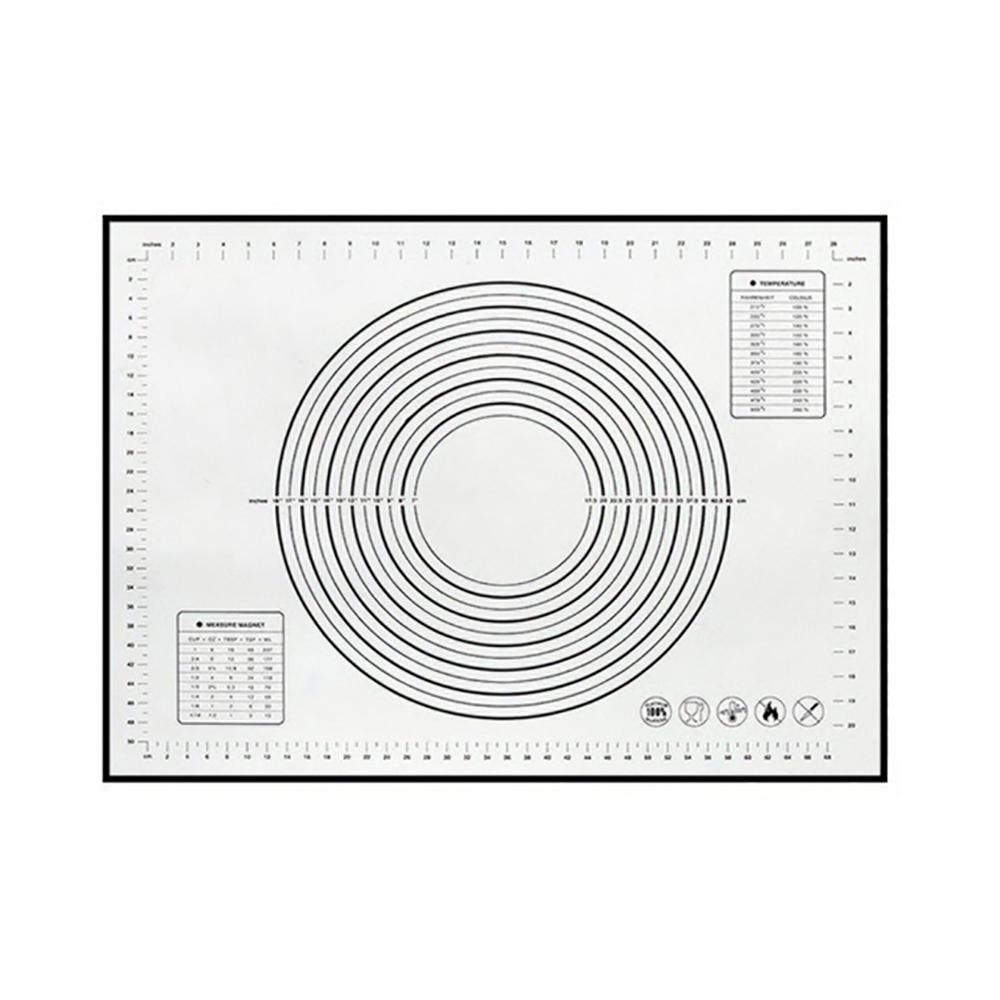 Nadměrná 60cm silikonová podložka na hnětení, válcování, nepřilnavé cukrářské nástroje, palačinky, těsto na pizzu, nepřilnavá silikonová podložka pro vaření v kuchyni